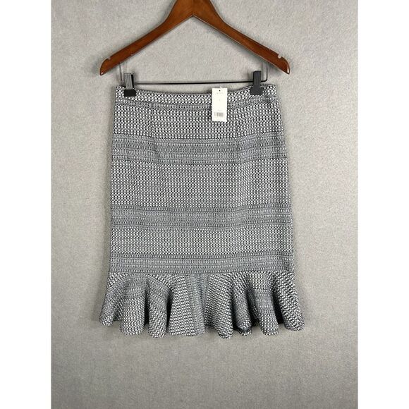 NWT Banana Republic Navy & White Print Pencil‎ Skirt 4 - Picture 1 of 9
